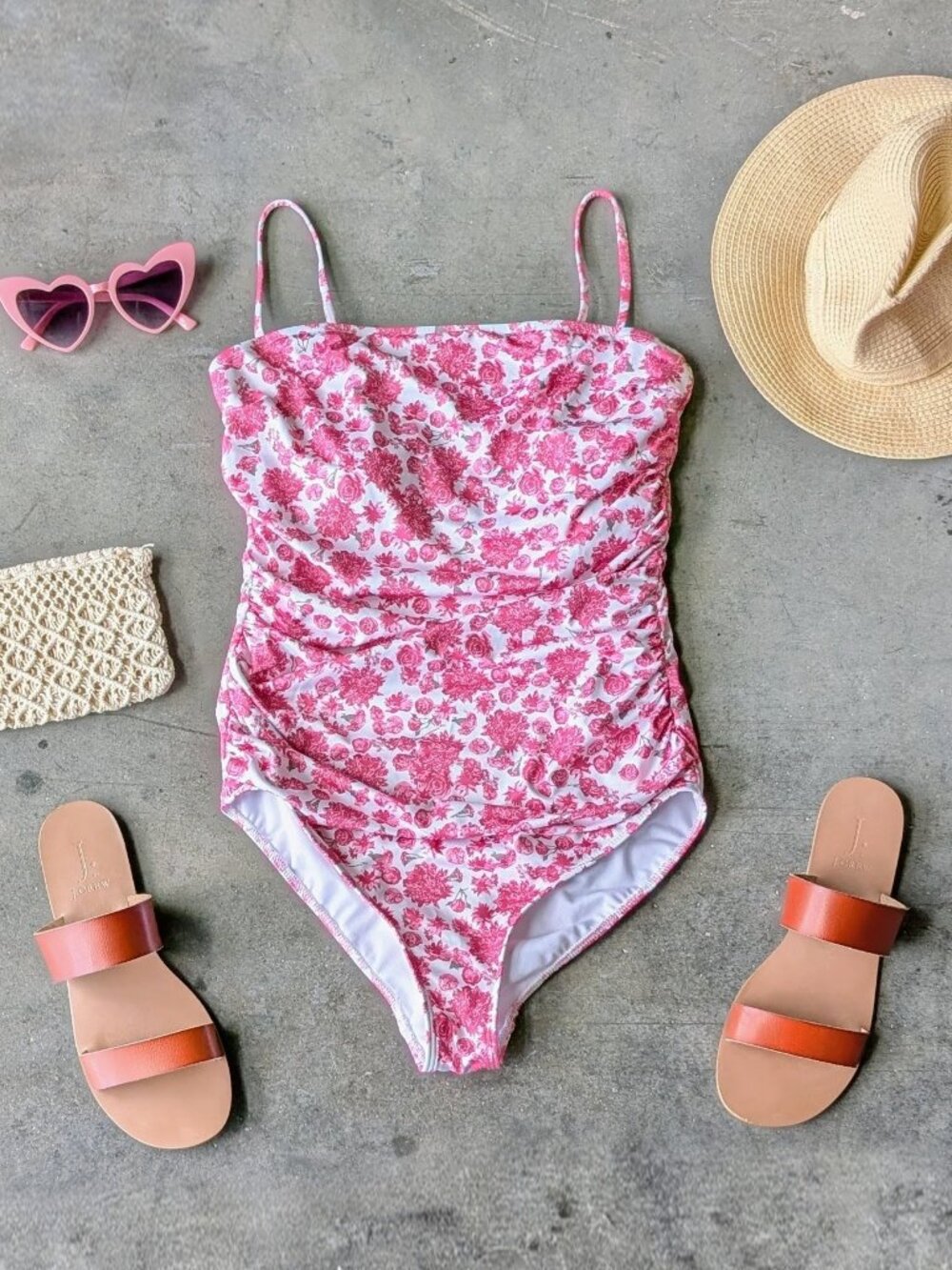 Albion Cabo One Piece Swimsuit in Athena Pink Floral small